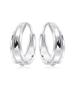 Unique Design Silver Hoop Earring HO-2529